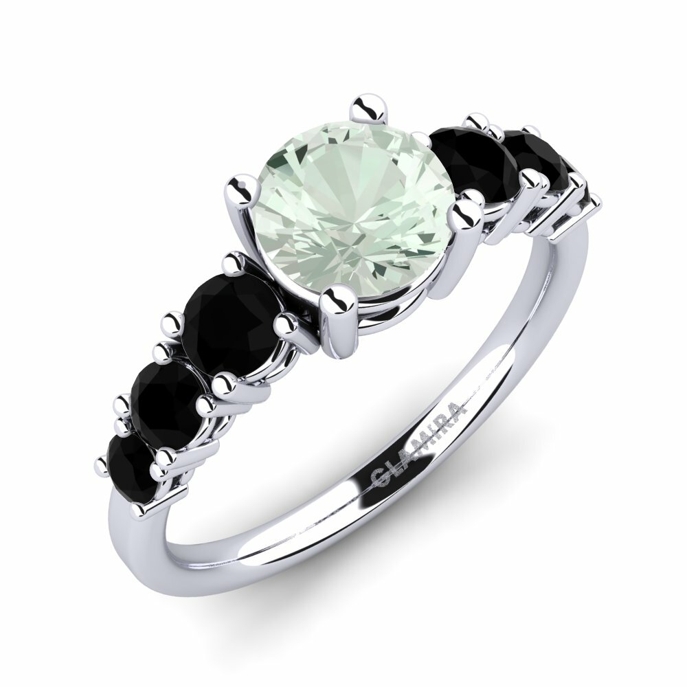 Green Amethyst Engagement Ring Mylenda