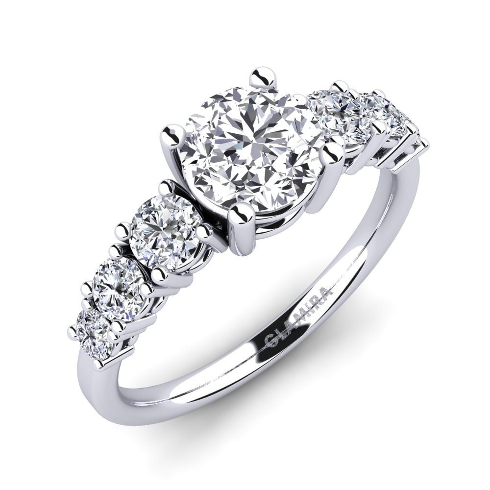 Shop 1 Carat 14k White Gold Lab Grown Diamond Engagement Ring Mylenda ...