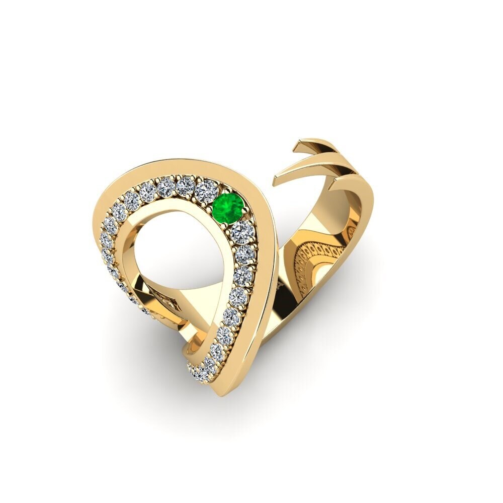 Émeraude Bague Myrnvc