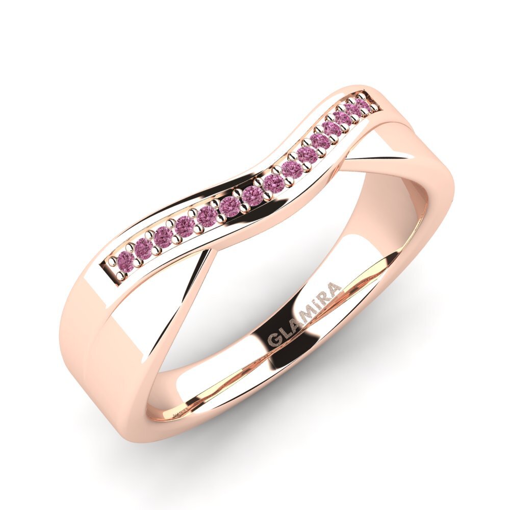 Or rose 14k Grenat de Rhodolite Bague Myrta