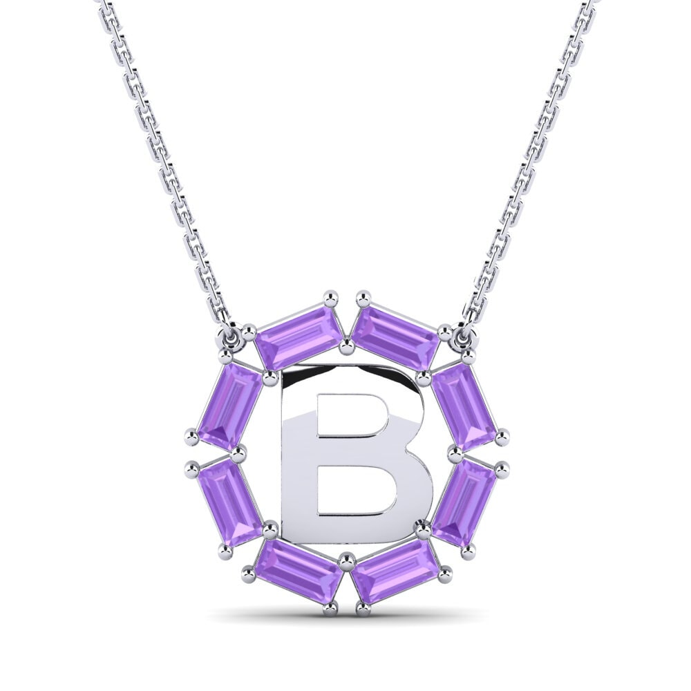 Baguette Amethyst Damen halskette Myrtice B