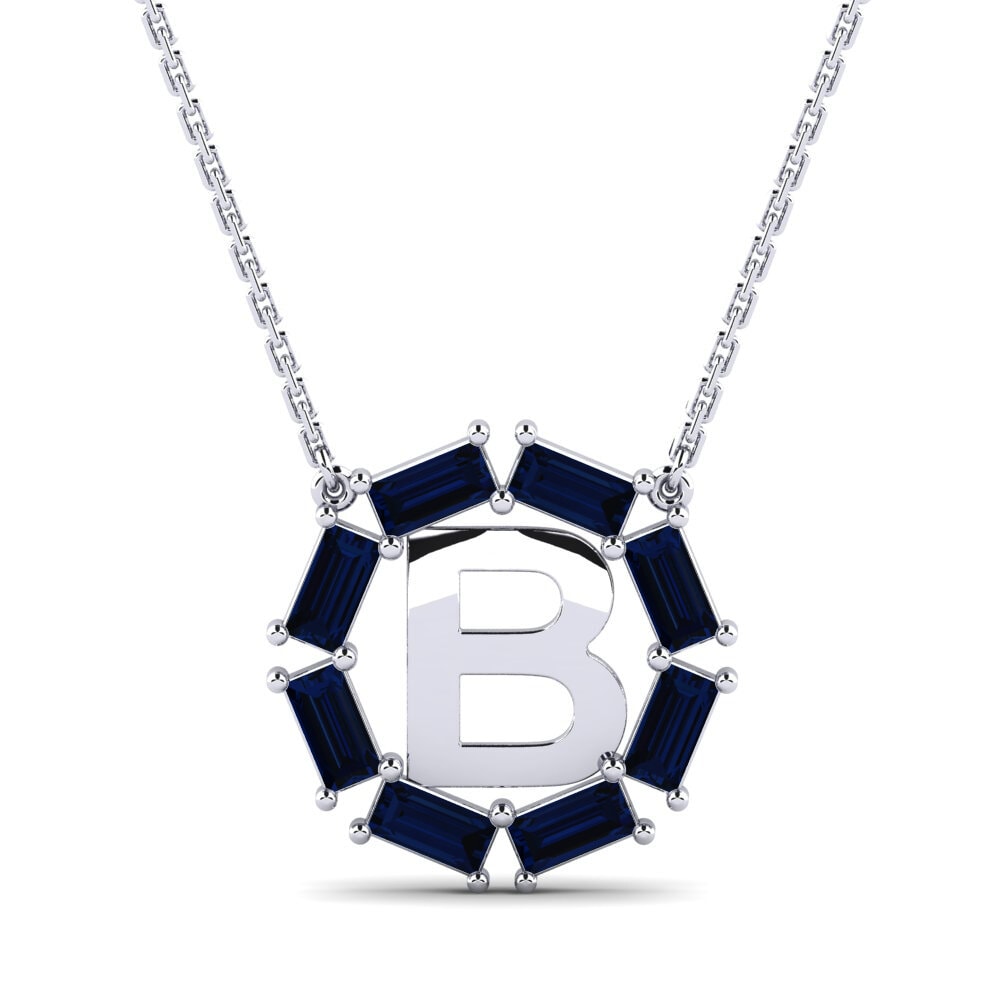 Baguette Saphir Damen halskette Myrtice B