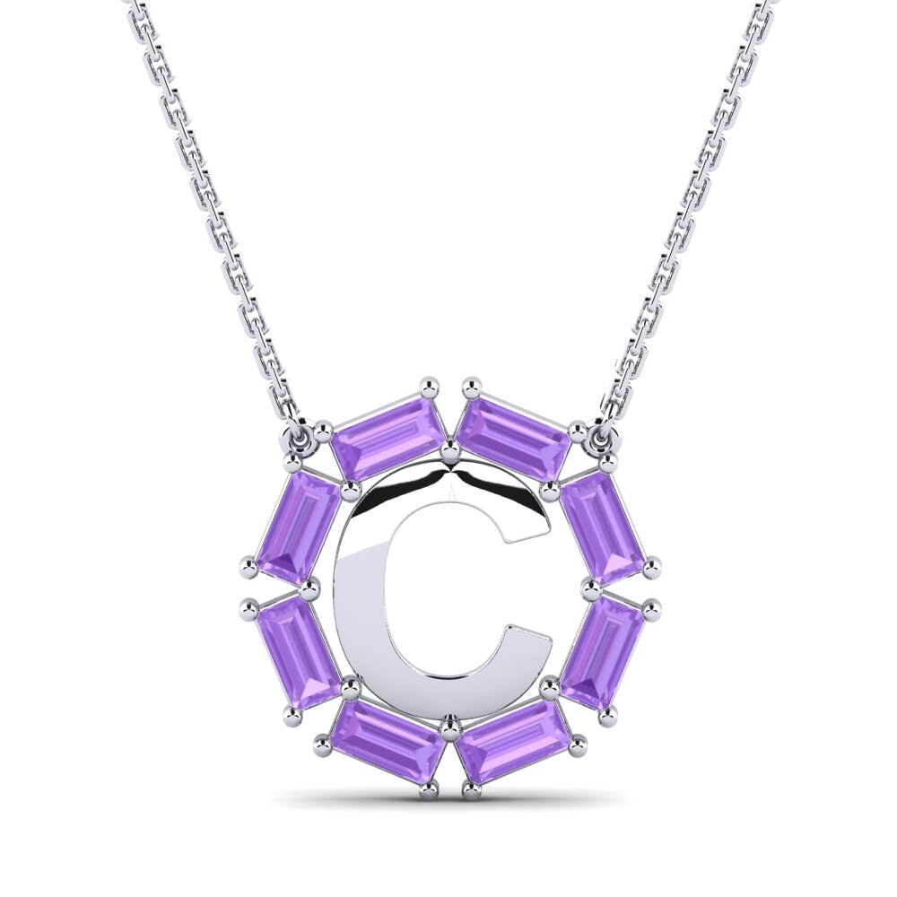 Baguette Amethyst Damen halskette Myrtice C
