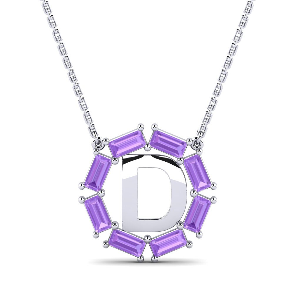 Baguette Amethyst Damen halskette Myrtice D