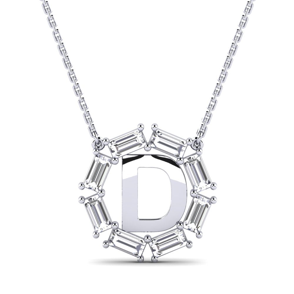 Baguette Diamant Damen halskette Myrtice D