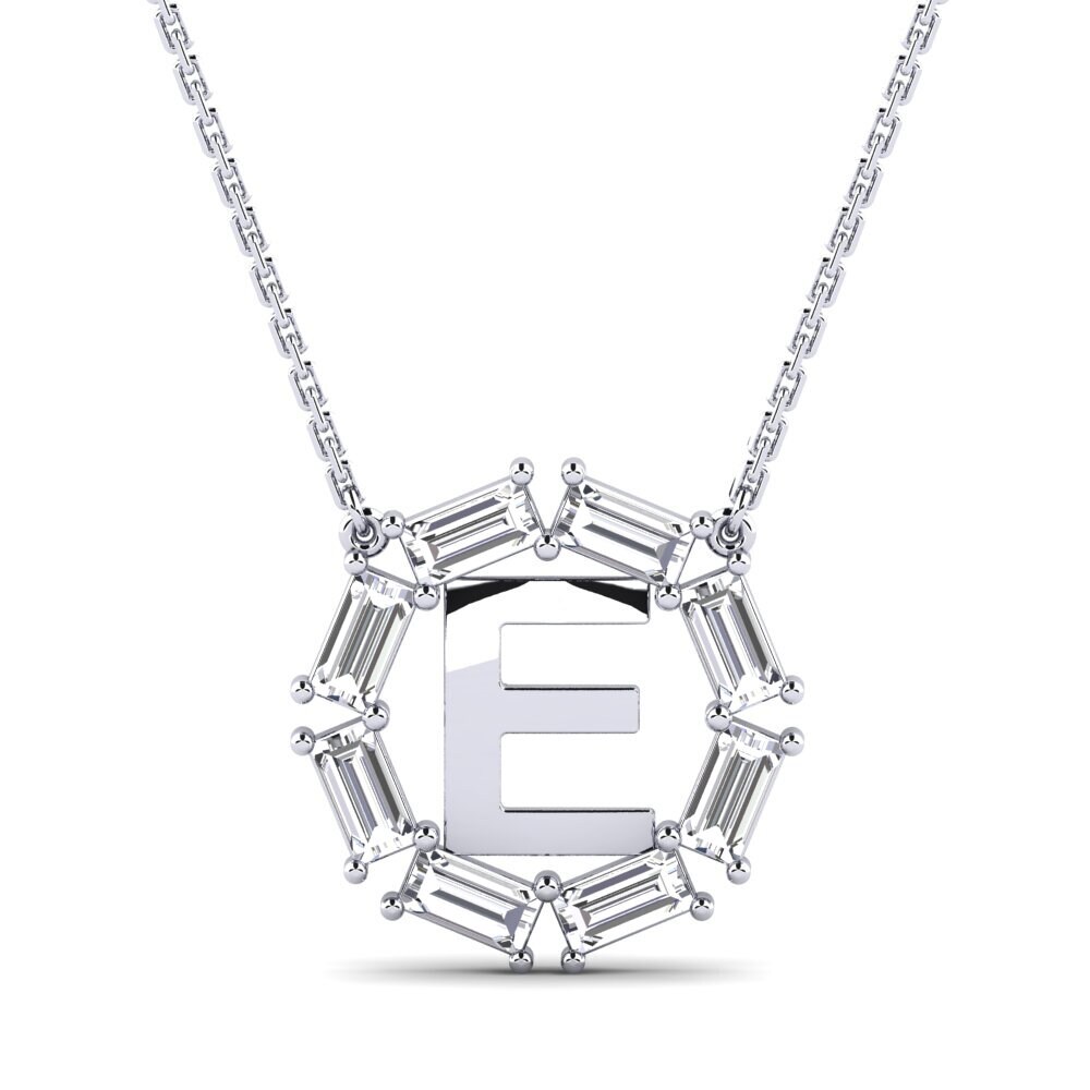 Baguette Labor-gezüchteter Diamant Damen halskette Myrtice E