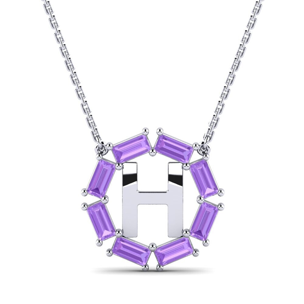 Baguette Amethyst Damen halskette Myrtice H