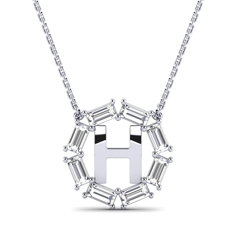 Baguette Labor-gezüchteter Diamant Damen halskette Myrtice H