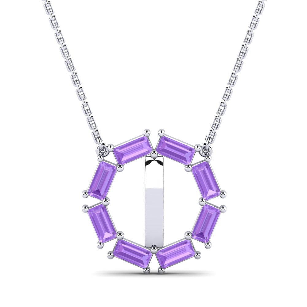 Baguette Amethyst Damen halskette Myrtice I
