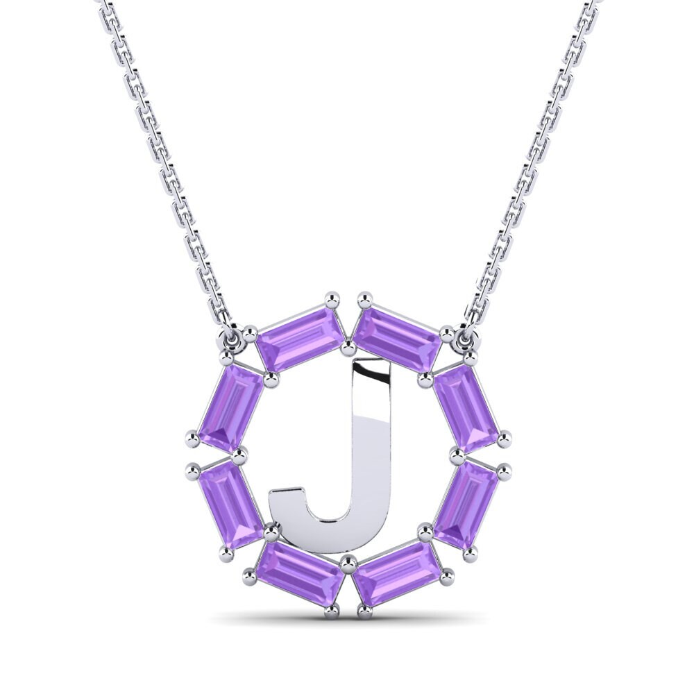 Baguette Amethyst Damen halskette Myrtice J