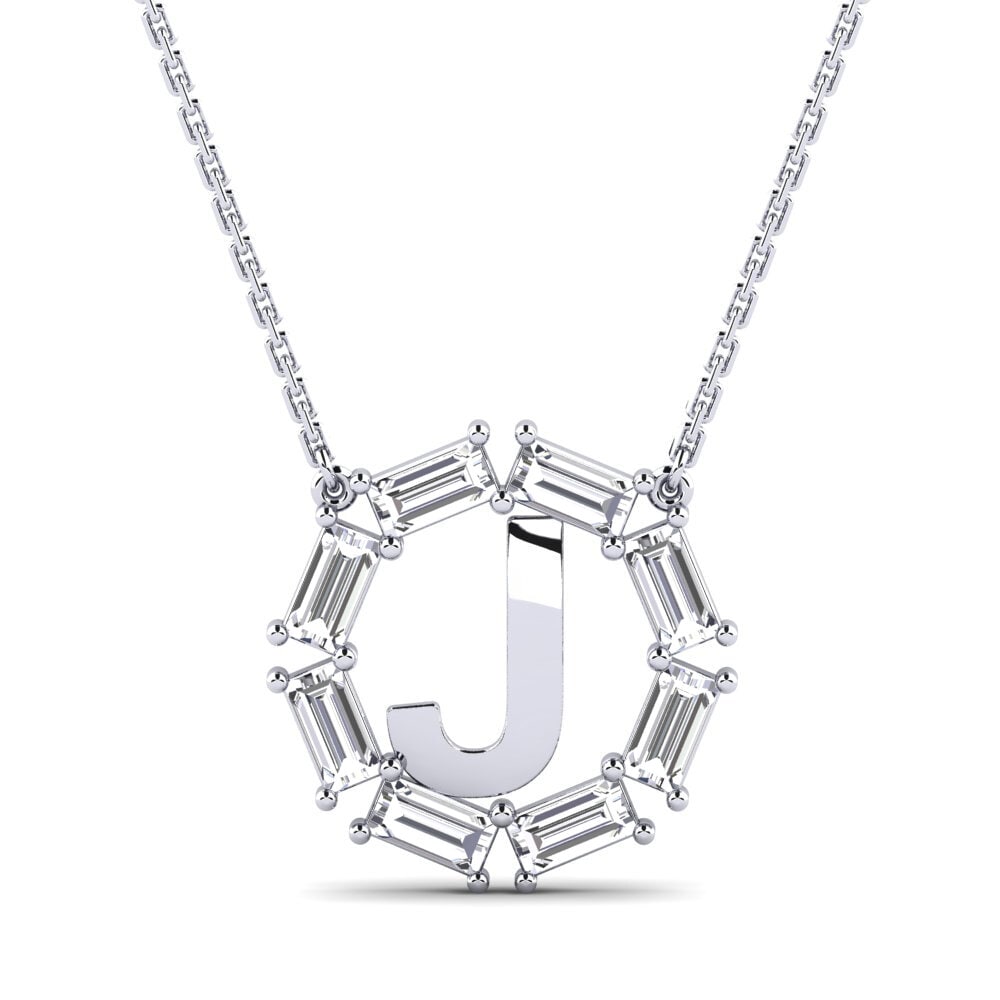 Baguette Labor-gezüchteter Diamant Damen halskette Myrtice J