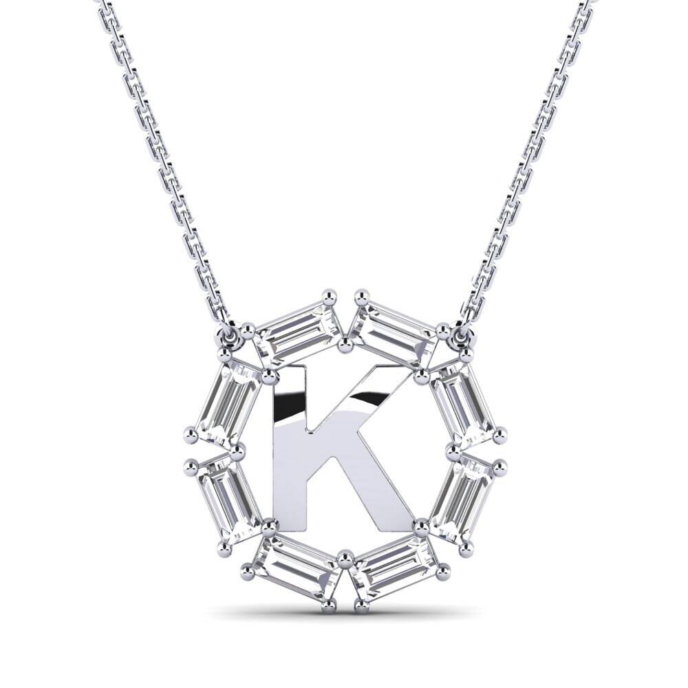 Baguette Diamant Damen halskette Myrtice K