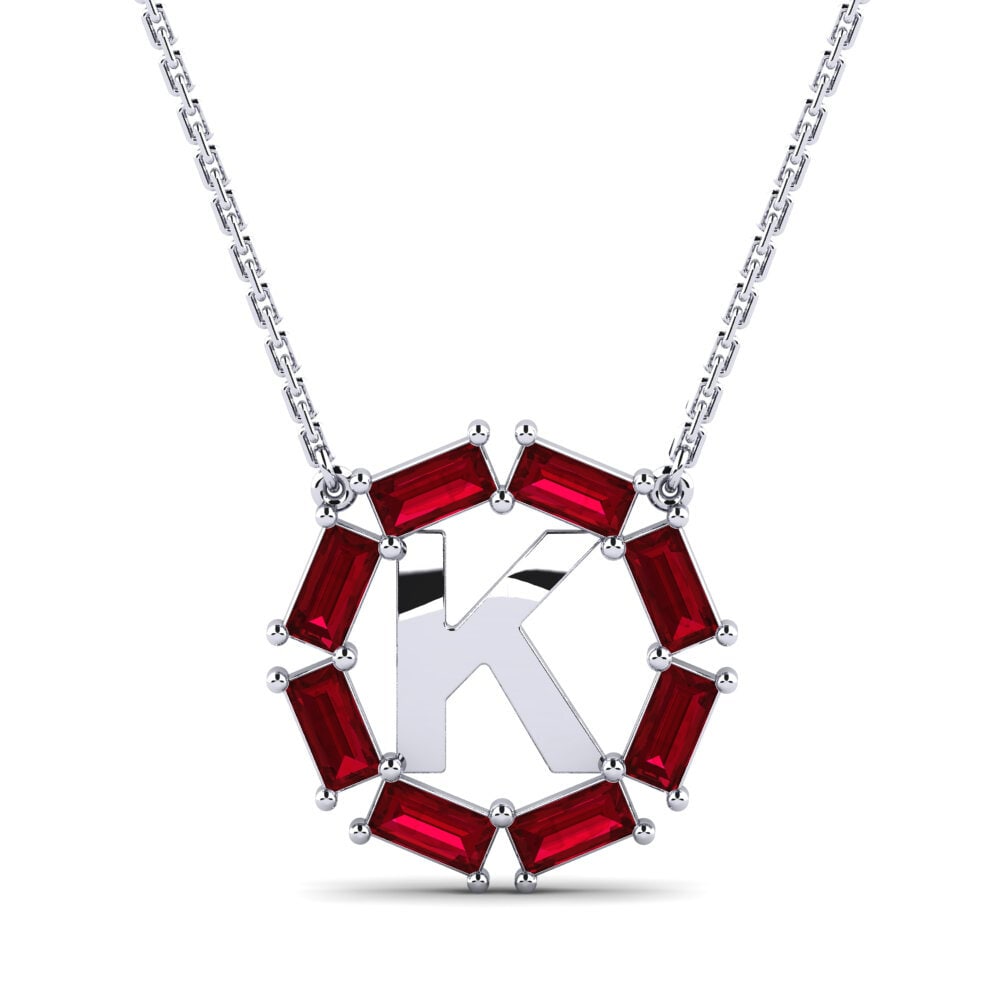 Baguette Roter Zirkonia Damen halskette Myrtice K