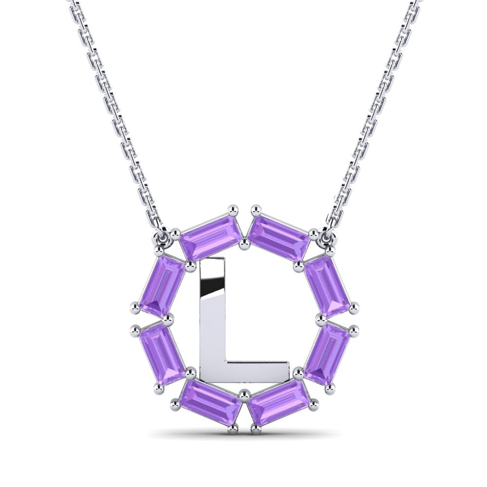 Baguette Amethyst Damen halskette Myrtice L