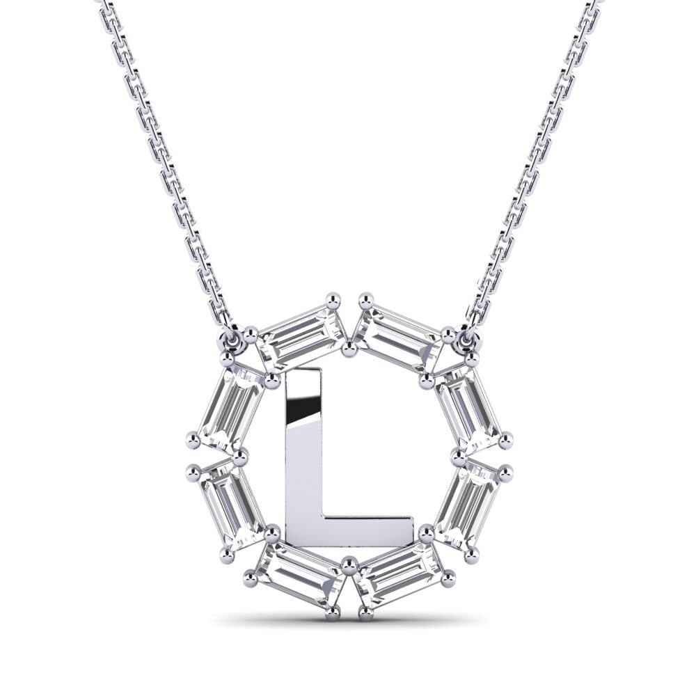 Baguette Labor-gezüchteter Diamant Damen halskette Myrtice L