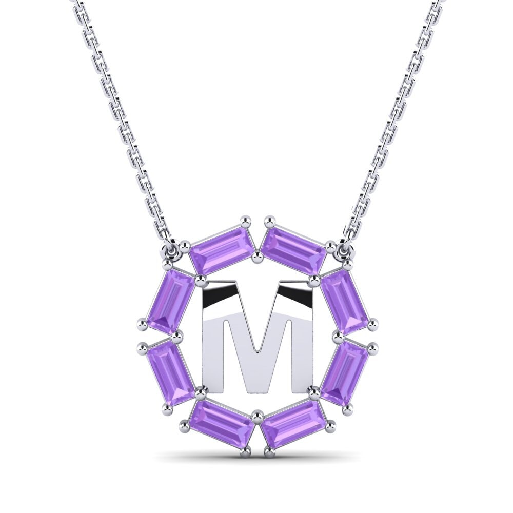 Baguette Amethyst Damen halskette Myrtice M