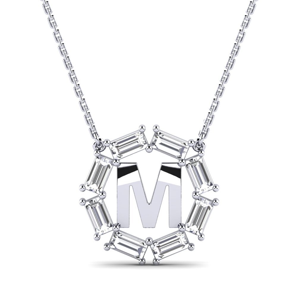 Baguette Diamant Damen halskette Myrtice M