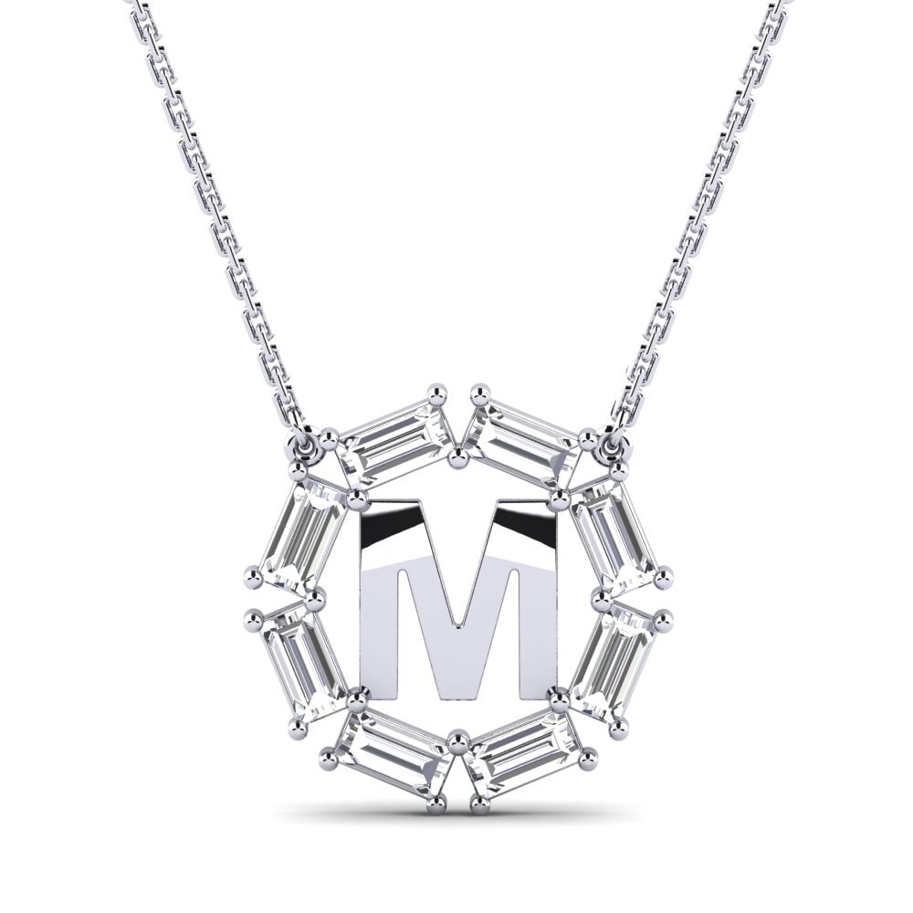 Baguette Labor-gezüchteter Diamant Damen halskette Myrtice M
