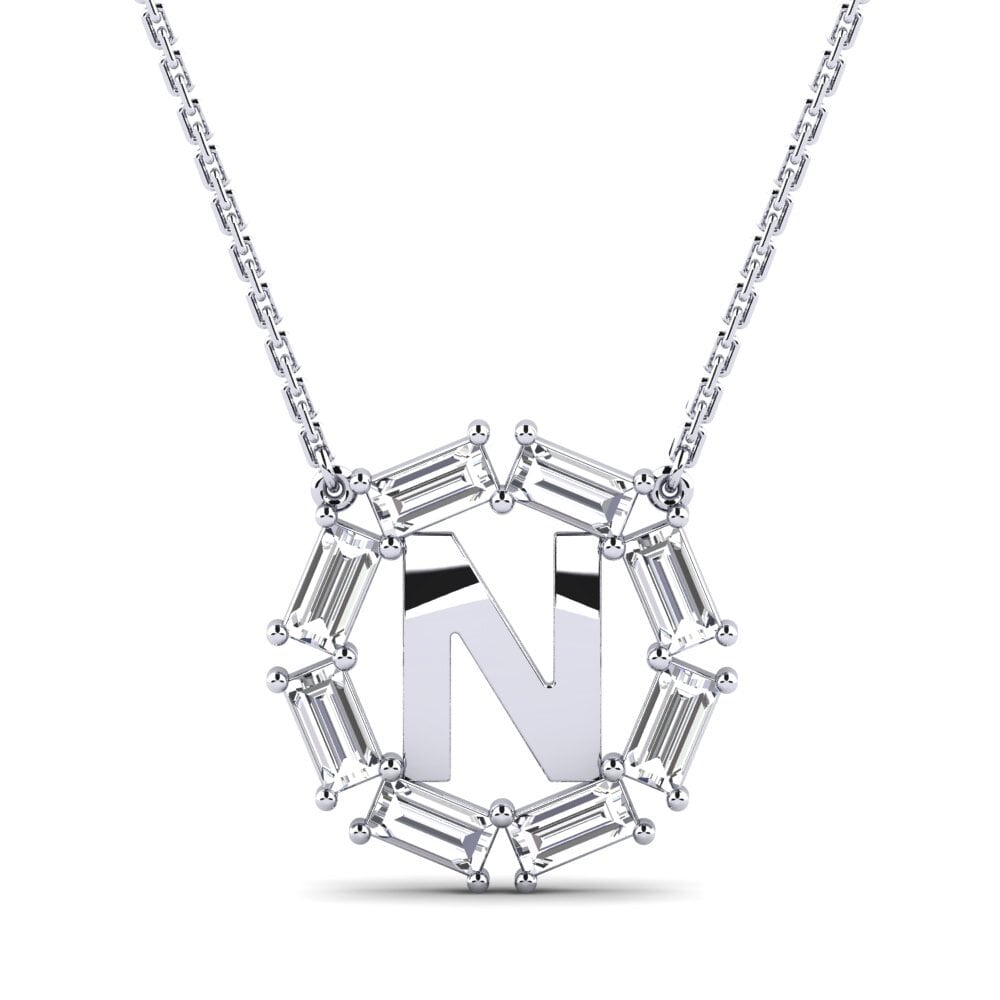 Baguette Labor-gezüchteter Diamant Damen halskette Myrtice N