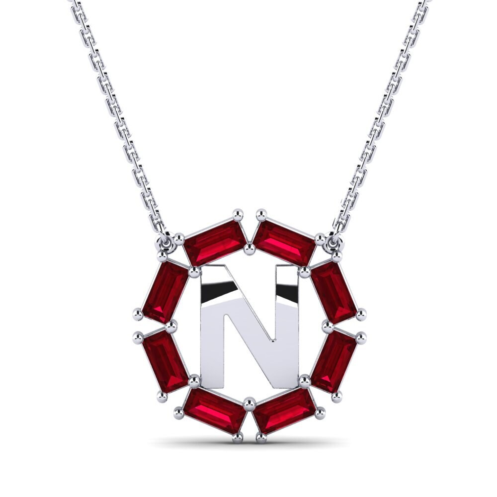 Baguette Roter Zirkonia Damen halskette Myrtice N