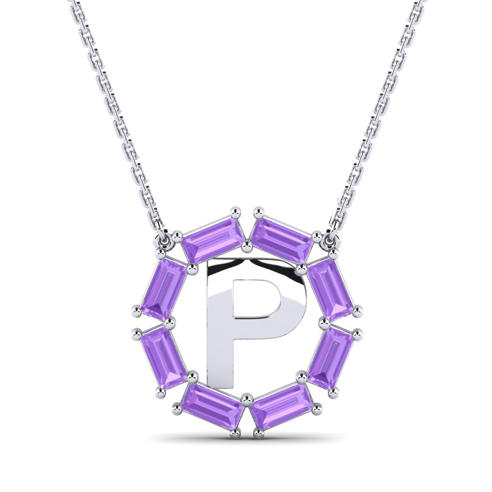 Baguette Amethyst Damen halskette Myrtice P