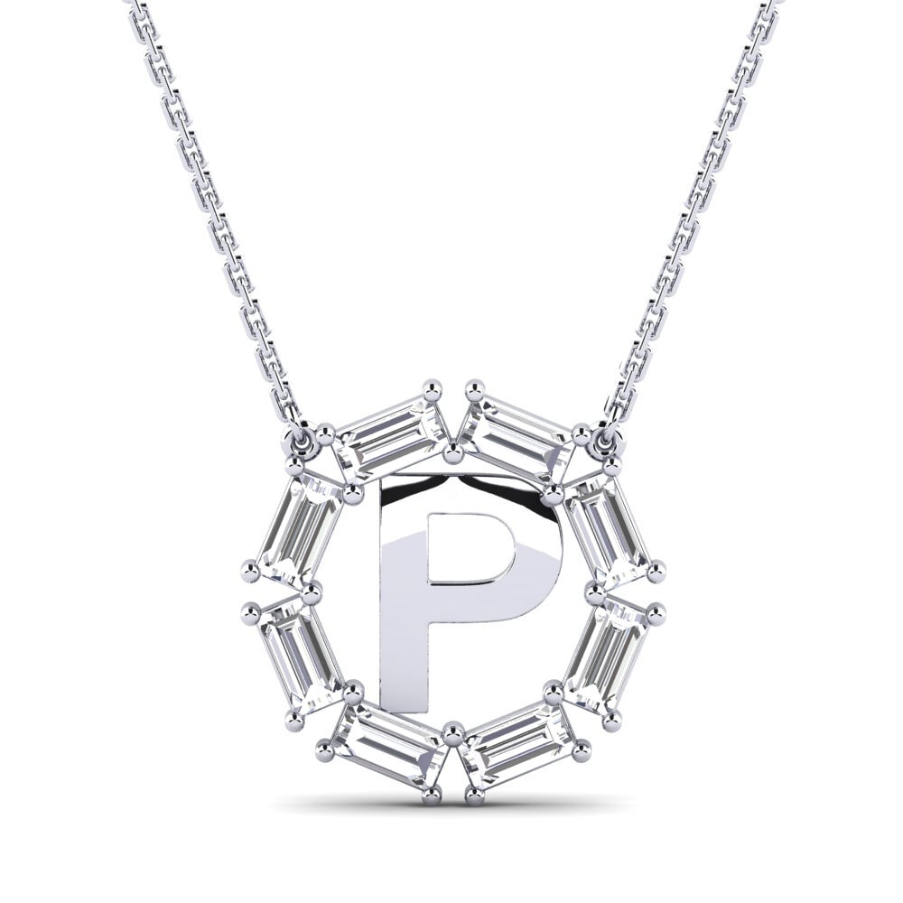 Baguette Labor-gezüchteter Diamant Damen halskette Myrtice P