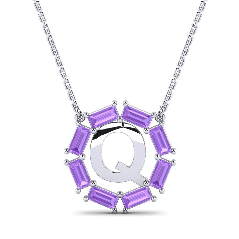 Baguette Amethyst Damen halskette Myrtice Q