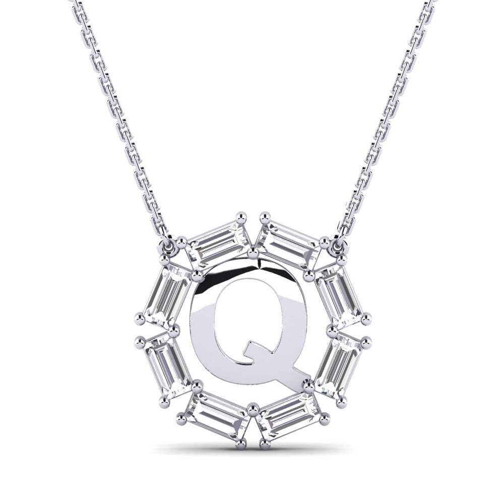 Baguette Labor-gezüchteter Diamant Damen halskette Myrtice Q