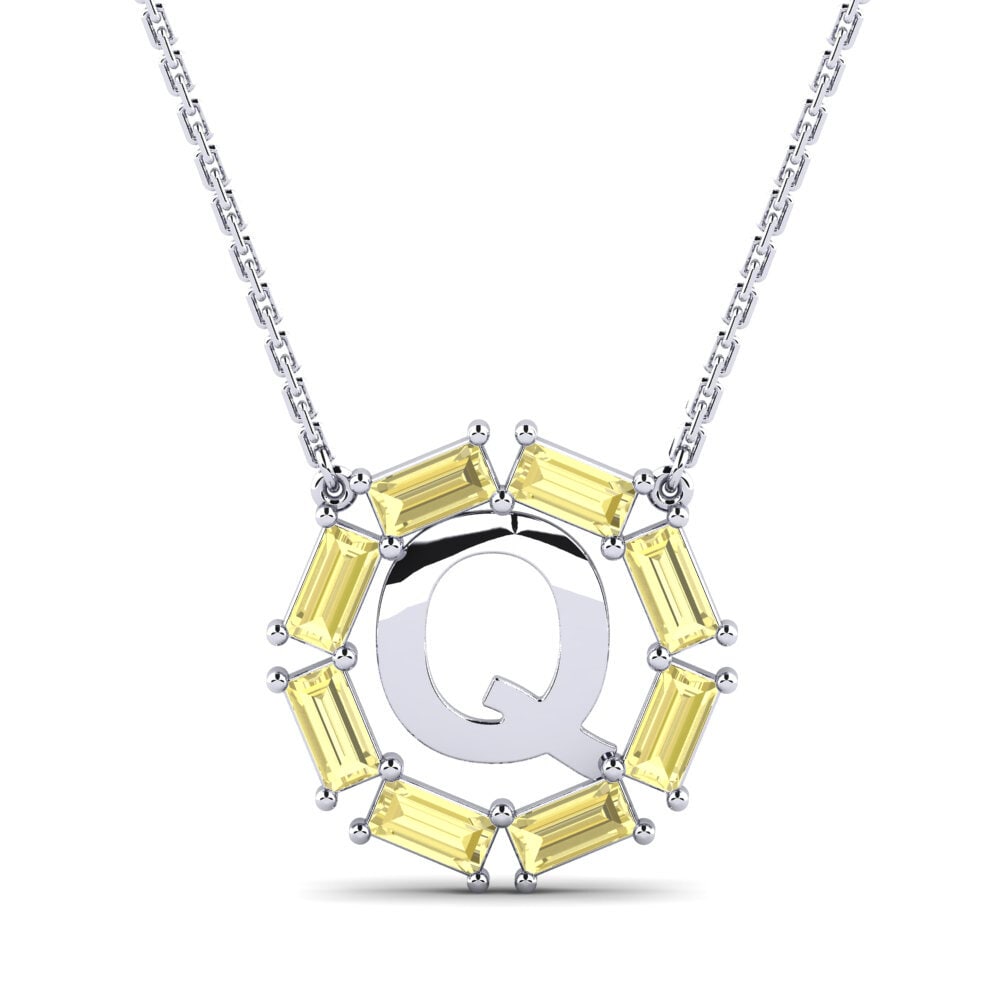 Gelber Saphir Damen halskette Myrtice Q