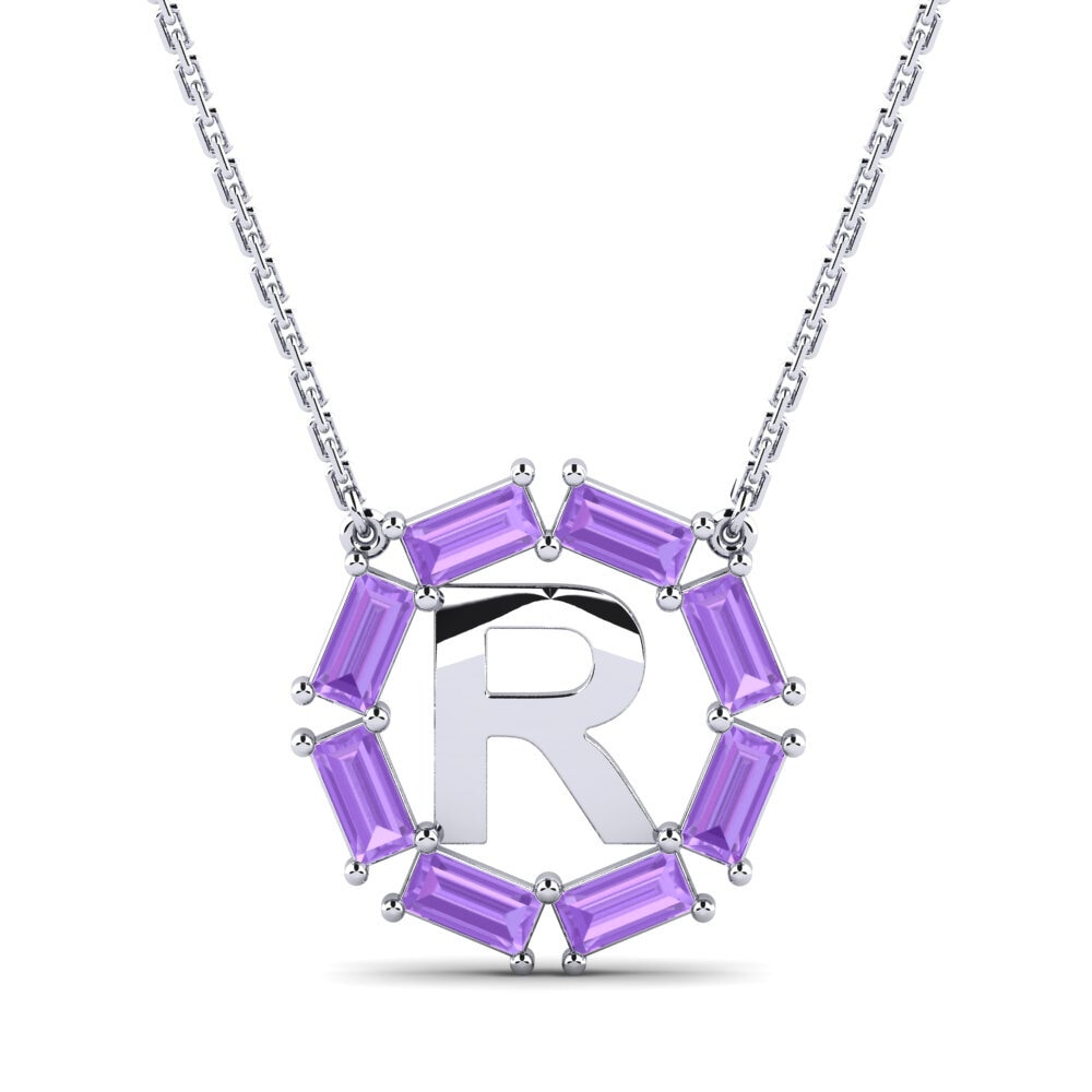 Baguette Amethyst Damen halskette Myrtice R