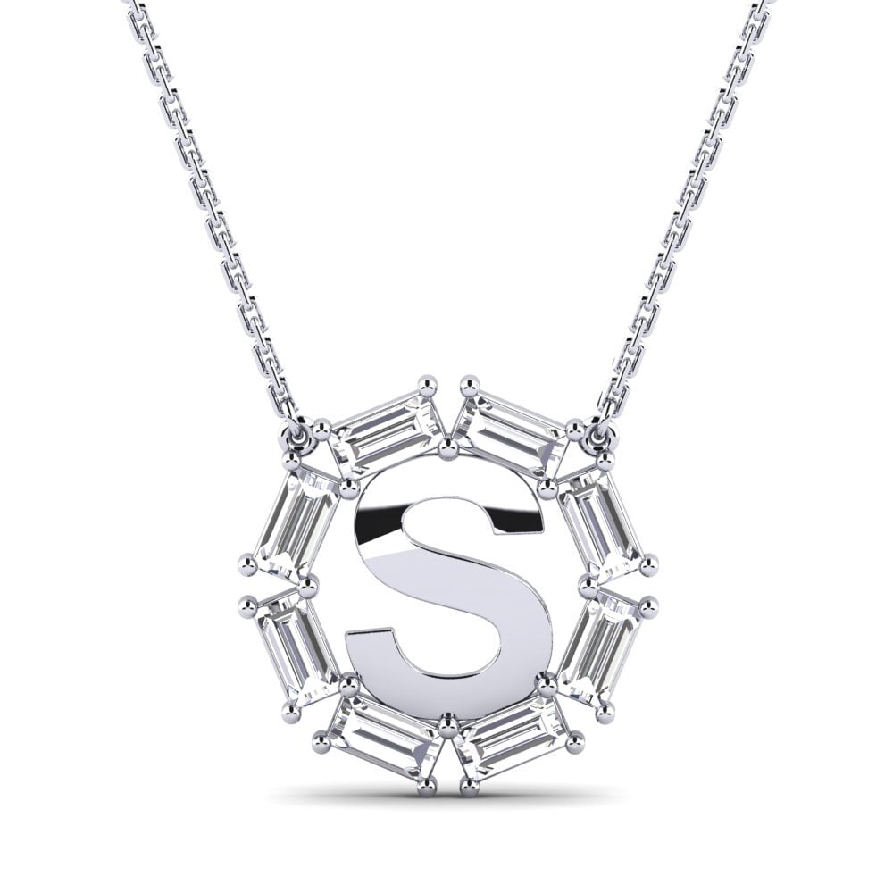 Baguette Diamant Damen halskette Myrtice S