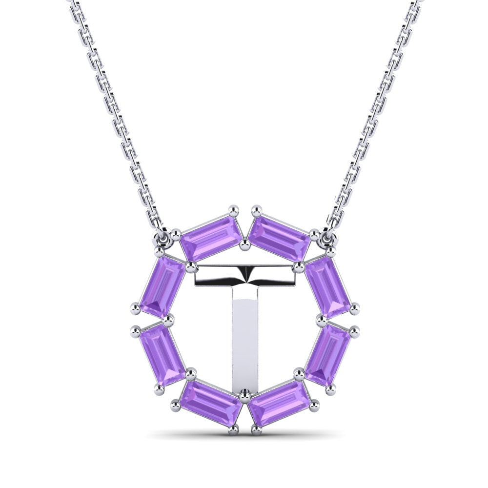 Baguette Amethyst Damen halskette Myrtice T