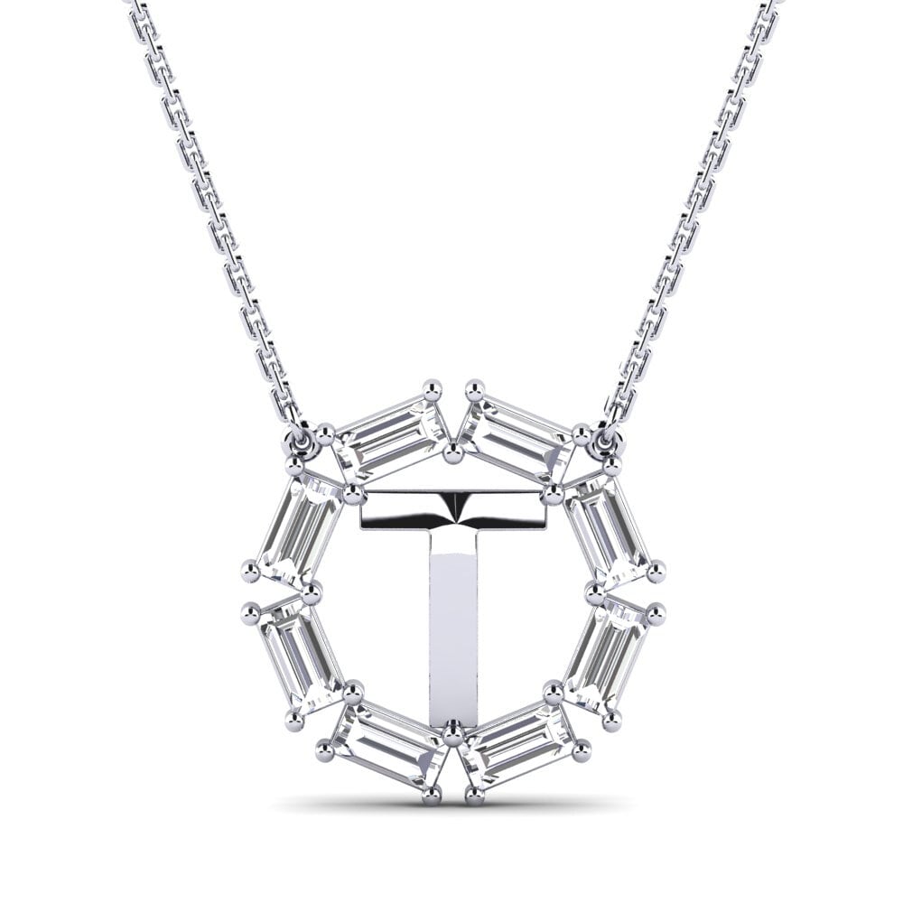 Baguette Diamant Damen halskette Myrtice T