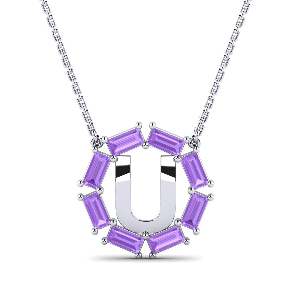 Baguette Amethyst Damen halskette Myrtice U