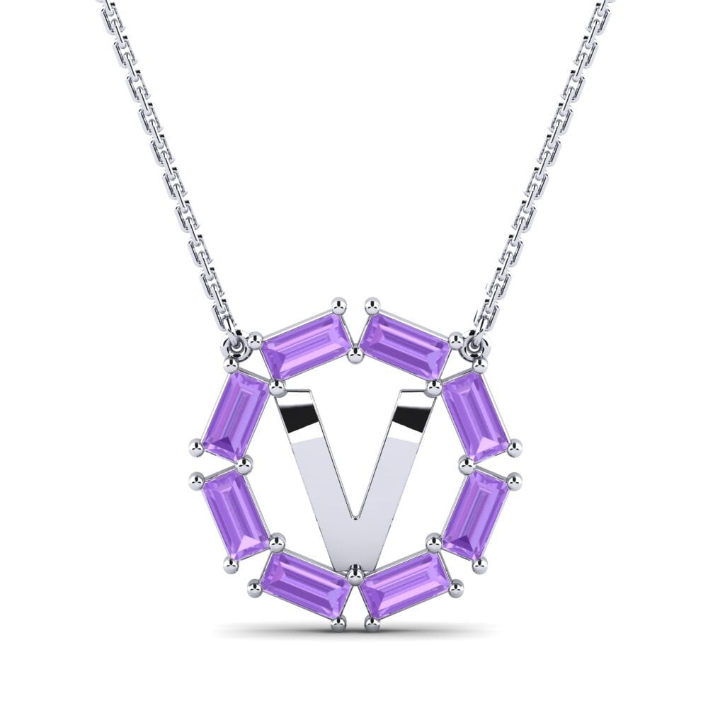Baguette Amethyst Damen halskette Myrtice V