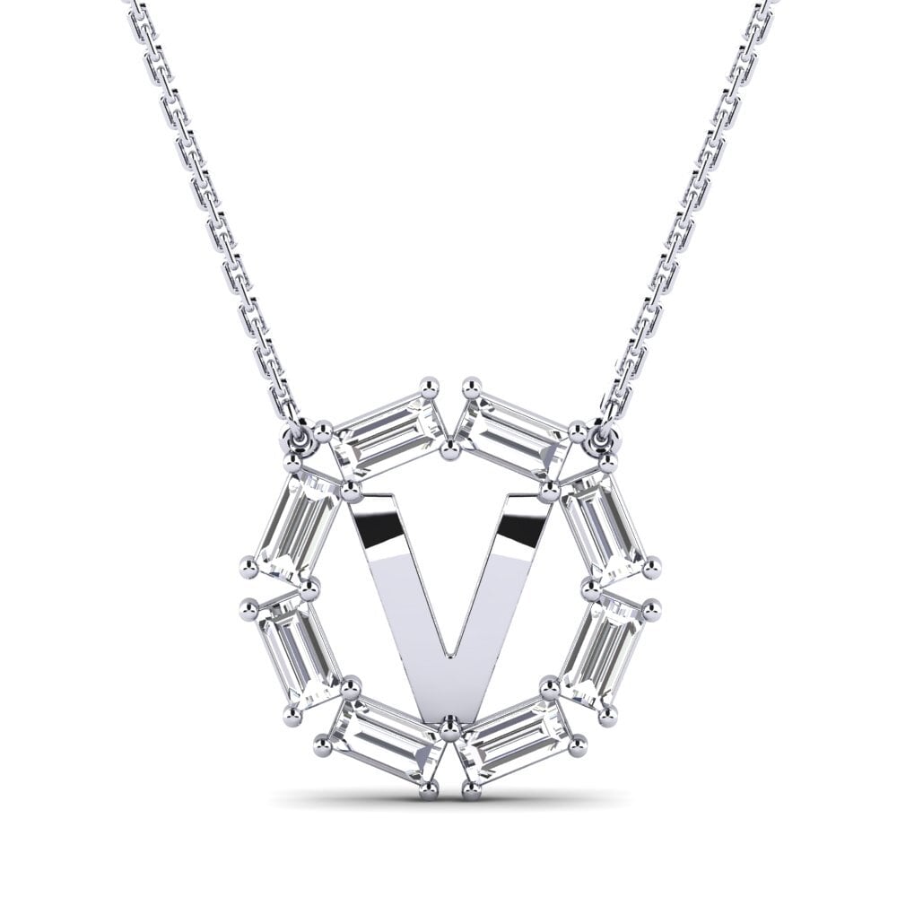 Baguette Diamant Damen halskette Myrtice V