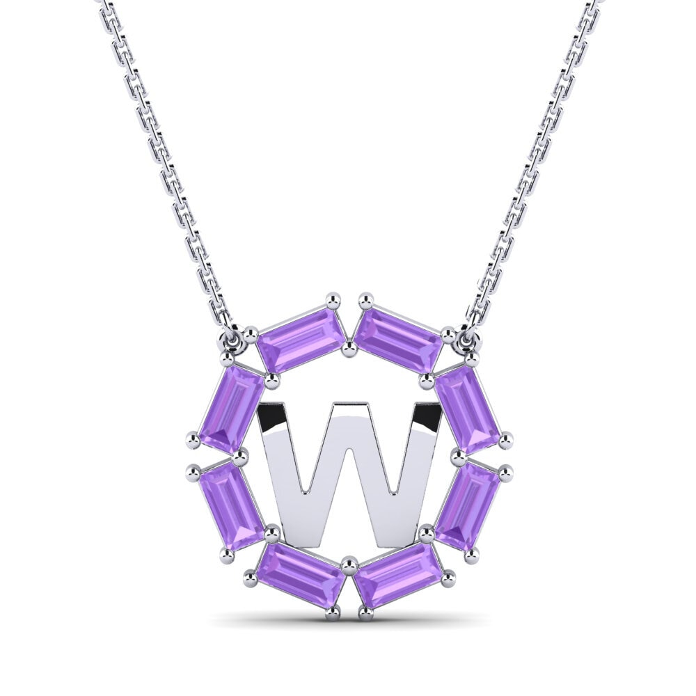 Baguette Amethyst Damen halskette Myrtice W