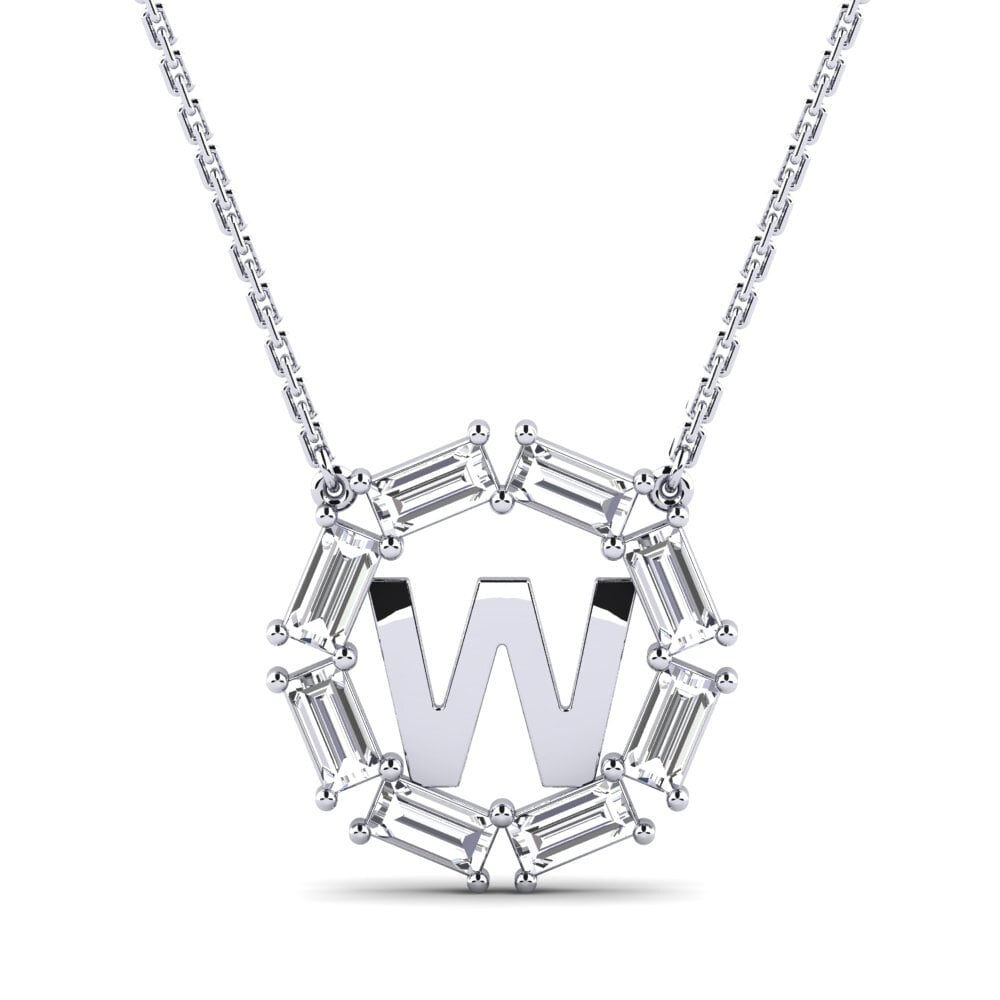 Baguette Labor-gezüchteter Diamant Damen halskette Myrtice W