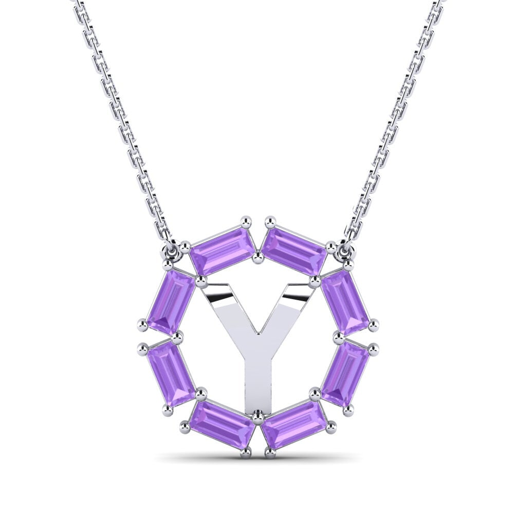 Baguette Amethyst Damen halskette Myrtice Y