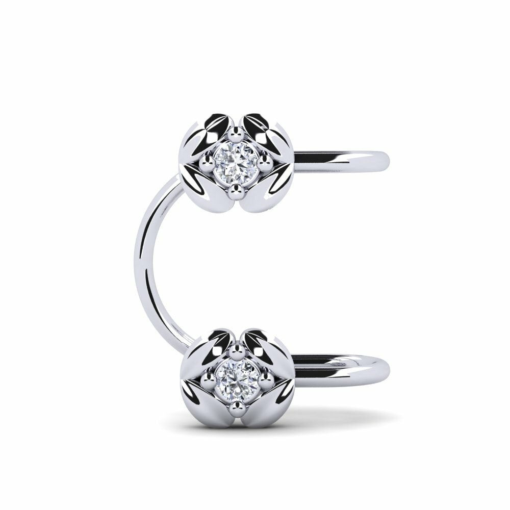 White Silver Women's Earring Myth