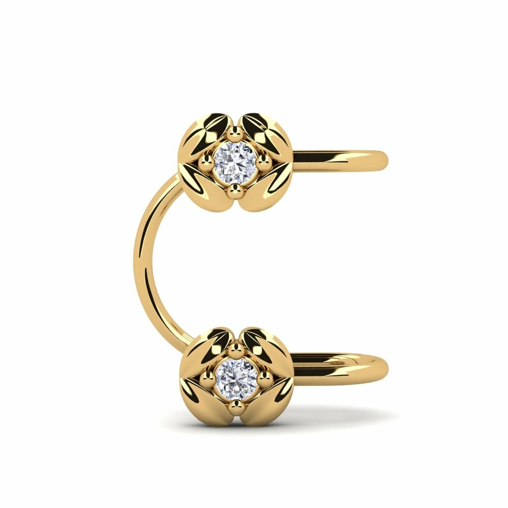 Brazalete de oreja Ear Cuffs Pendientes Myth Oro Amarillo 375 Diamante