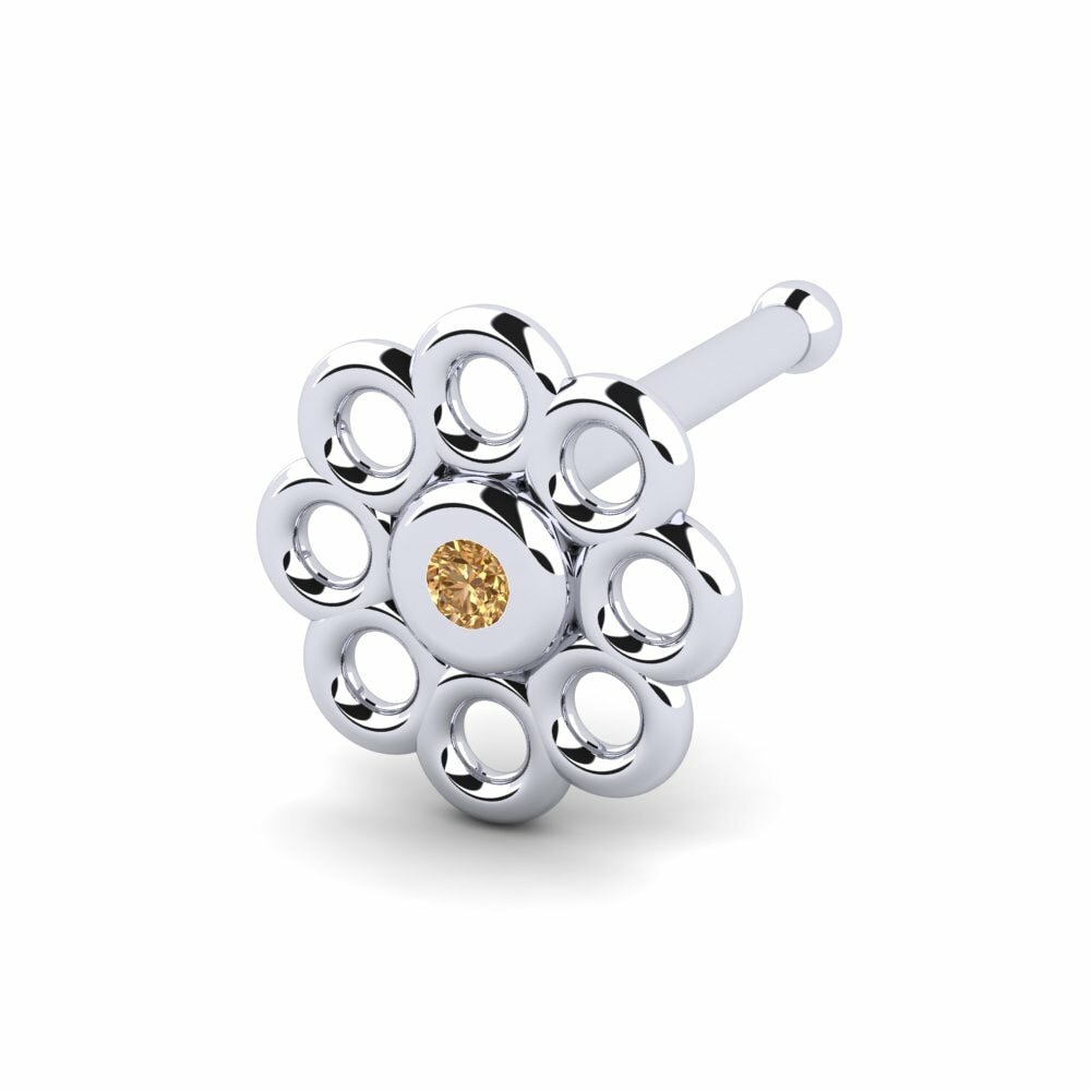 Bruine Diamant Neus Pin Mzia