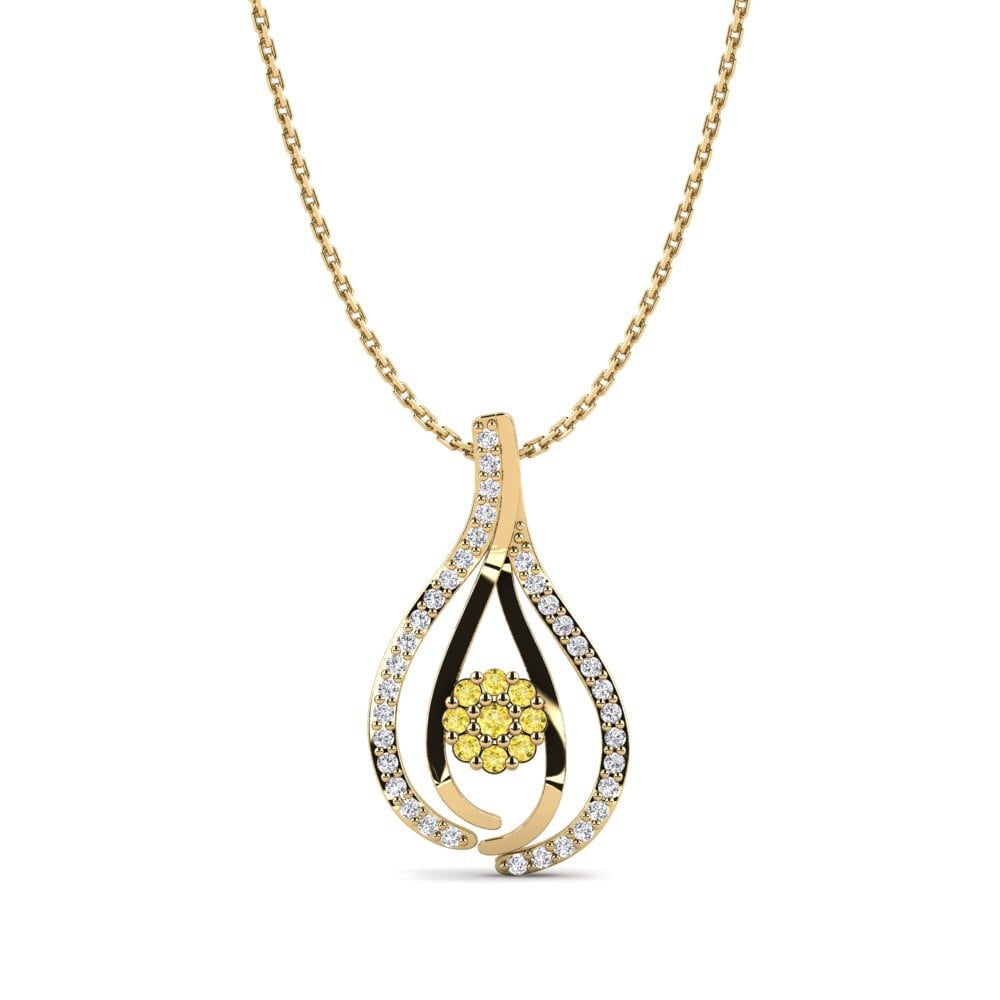 Saphir Jaune Collier pour femme Alexia