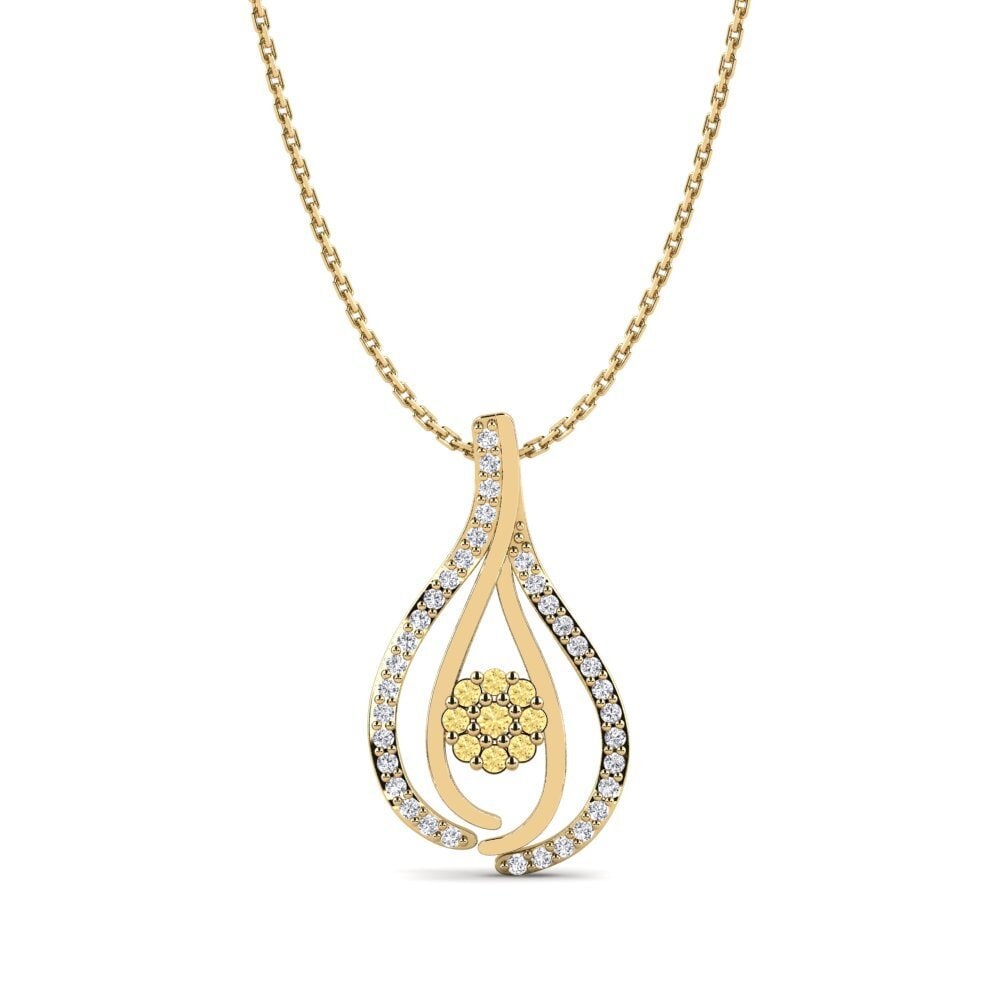 Diamant Jaune Collier pour femme Alexia