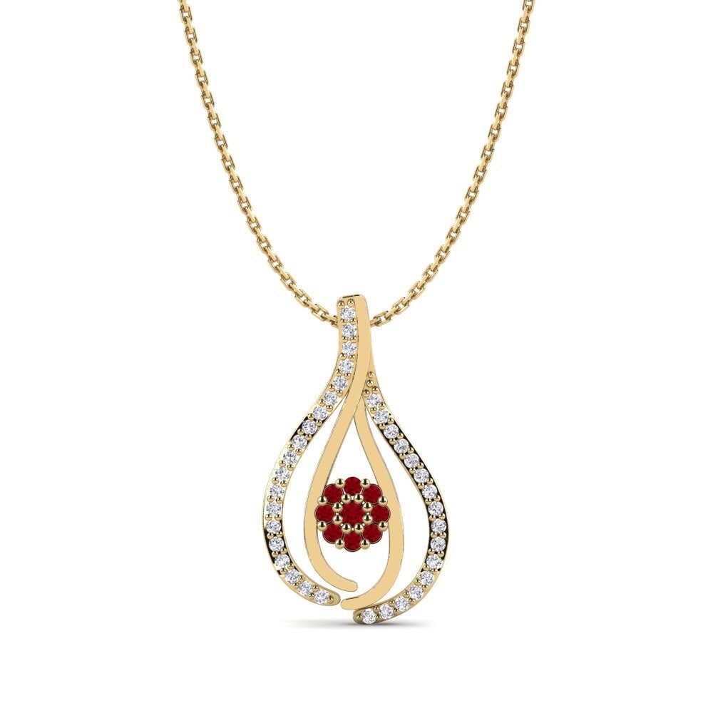 Roter Zirkonia Damen halskette Alexia