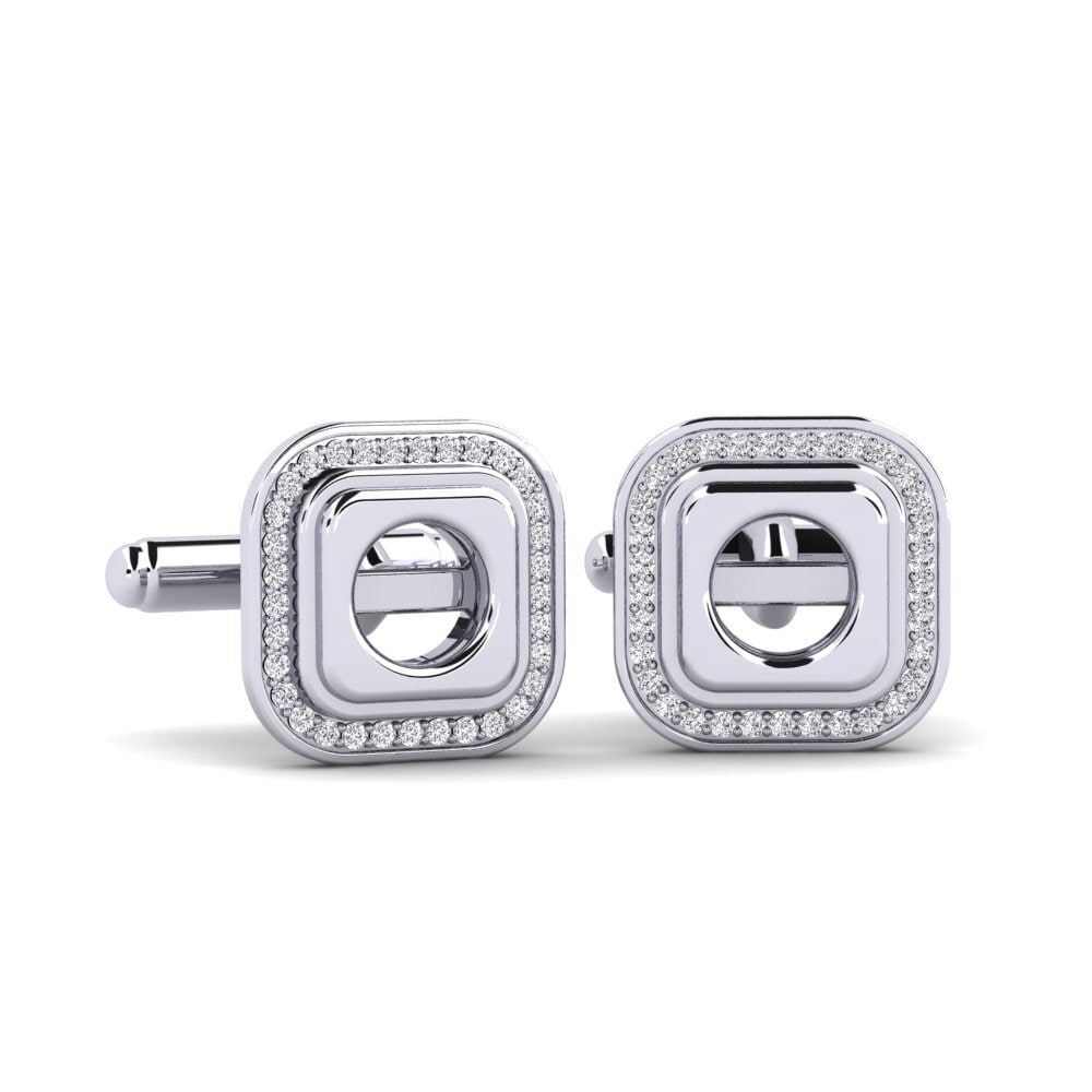 Boutons De Manchette Argent Sterling Plaqué Platine Design Lion 3D Fait Main - Cadeau De Mariage Homme