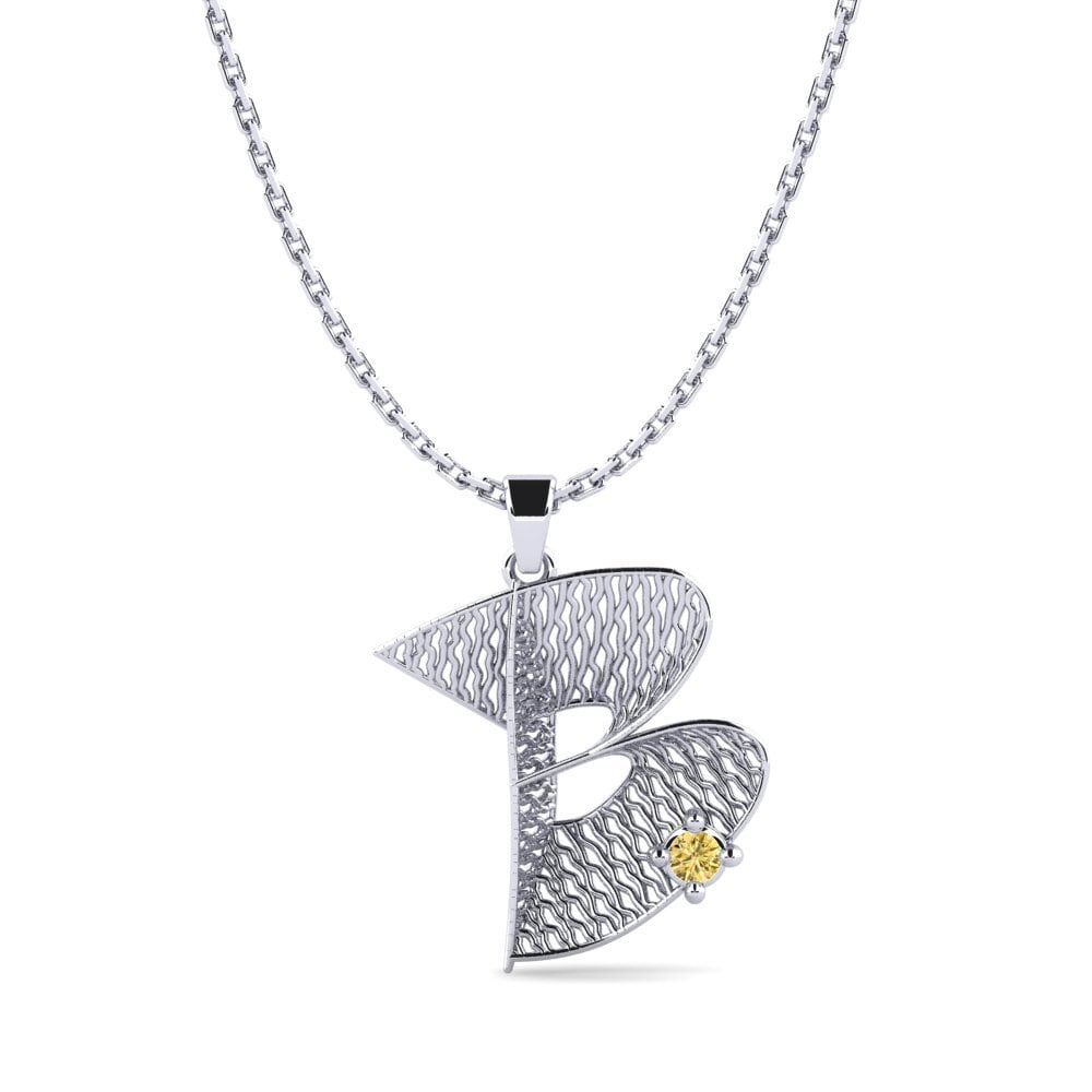 Gele Diamant Dames Hanger Nadet - B