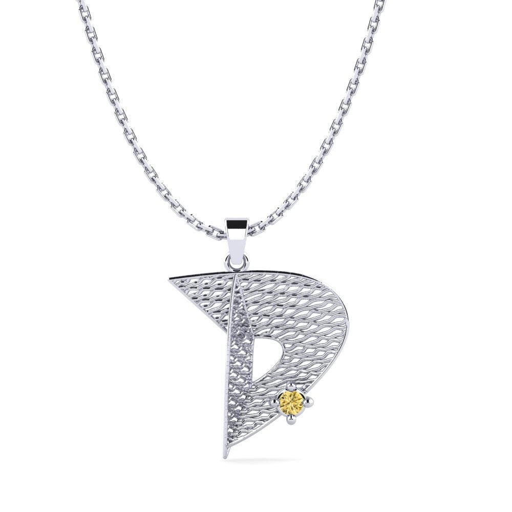 Gelber Diamant Damen anhänger Nadet - D