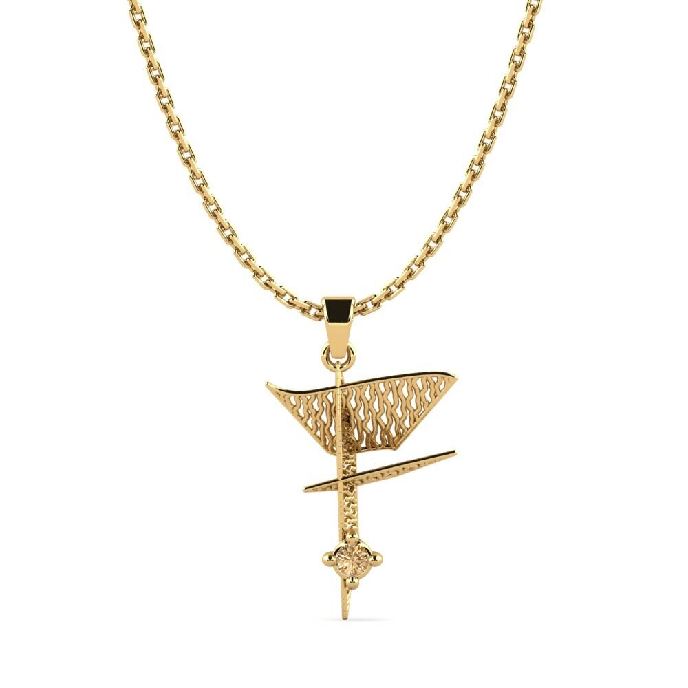 Brauner Diamant Damen anhänger Nadet - F