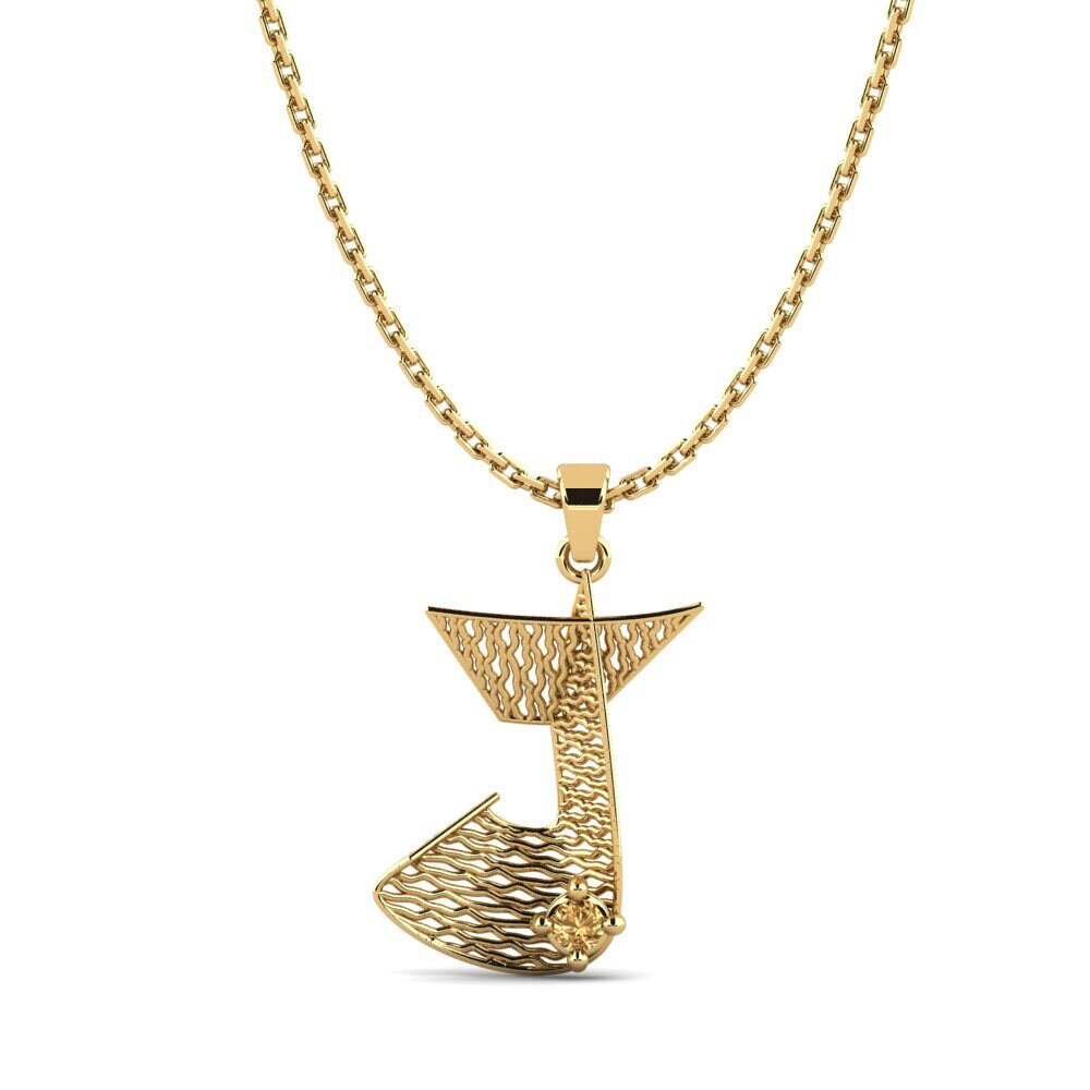 Brauner Diamant Damen anhänger Nadet - J